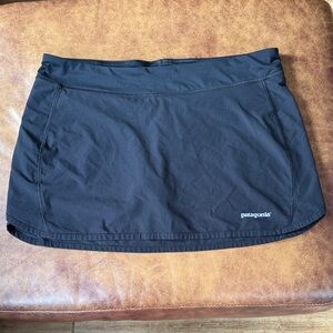 Womens Patagonia Nine Trails Skirt Sz Medium Black Hiking Skort